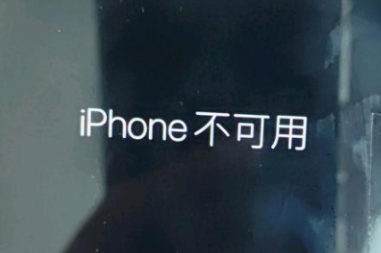 哈尔滨苹果服务网点分享锁屏界面显示“iPhone 不可用”如何解决 